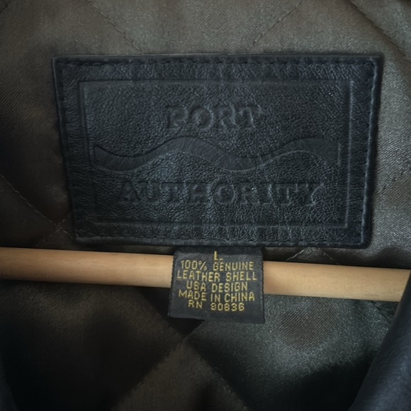 Men’s Network Appliance Leather Bomber Jacket - Picture 3 of 8